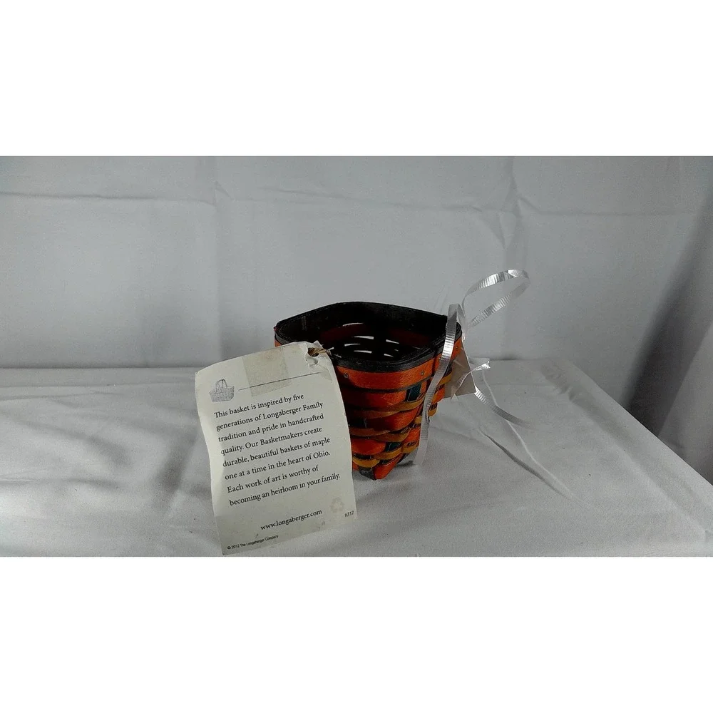 Longaberger Fall in Love Trinket Basket Set‎ 2016 Handmade Woven with Protector